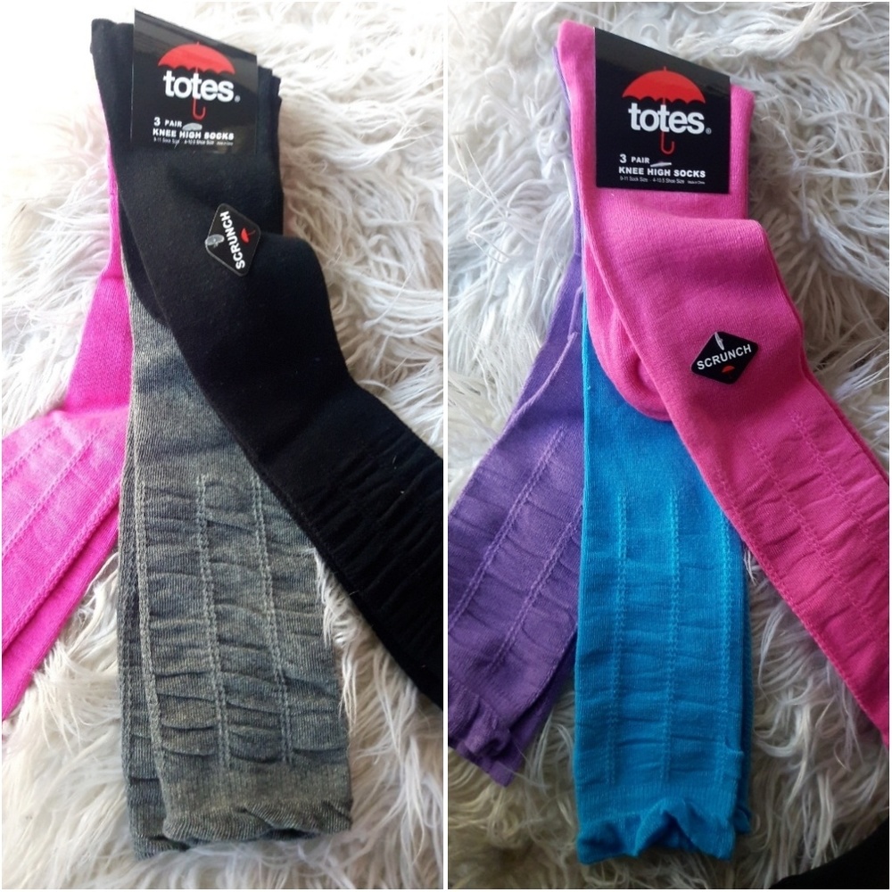 6 pair knee high socks